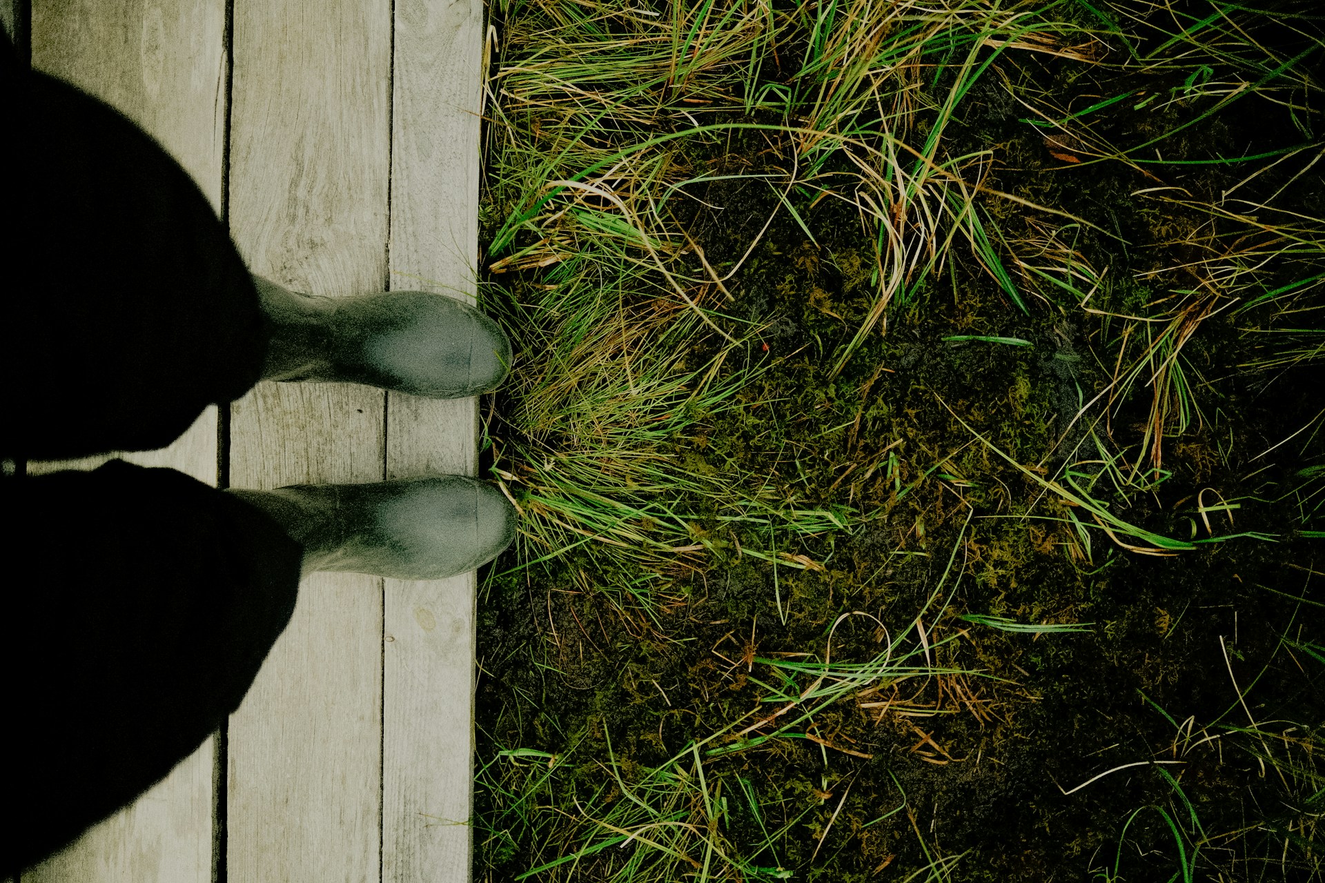 Gummistiefel im Garten als Symbol für die Frage: Qualität oder billiges Produkt?