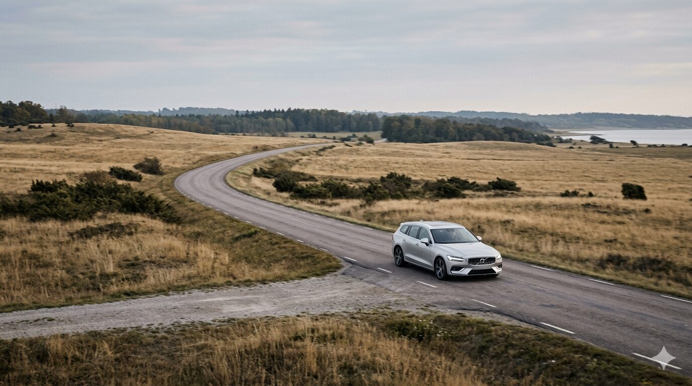 Auto auf einer Straße als Symbol für KFZ-Versicherung wechseln und Prämie sparen