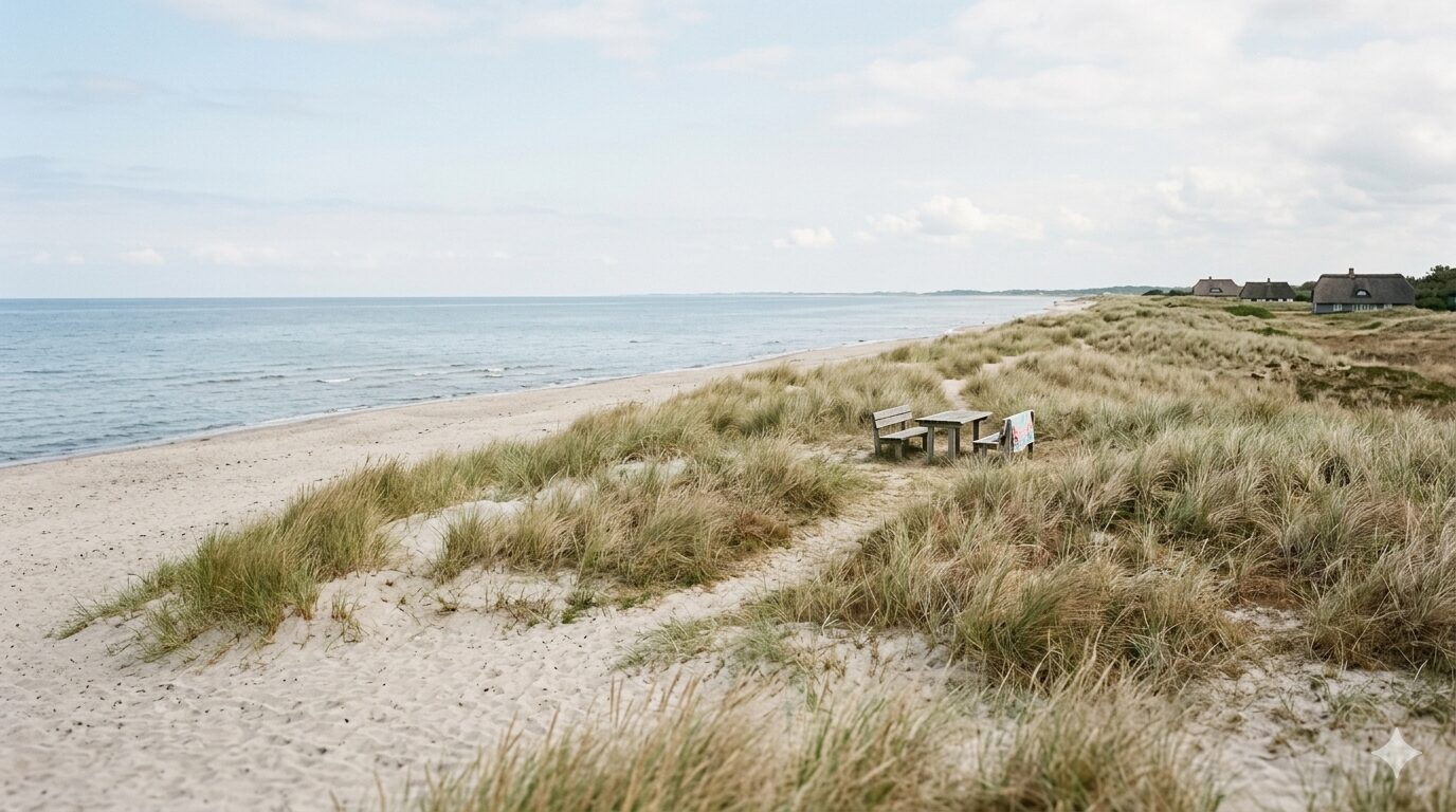 Küstenlandschaft mit Strand und Dünen – günstiger Familienurlaub in Deutschland